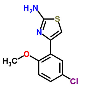 4-(5-氯-2-甲氧基-苯基)-噻唑-2-胺结构式_303019-72-9结构式