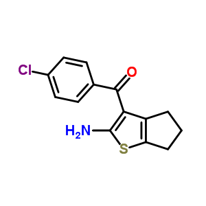 (2-氨基-5,6-二氢-4H-环戊并[b]噻吩-3-基)-(4-氯苯基)-甲酮结构式_304018-04-0结构式