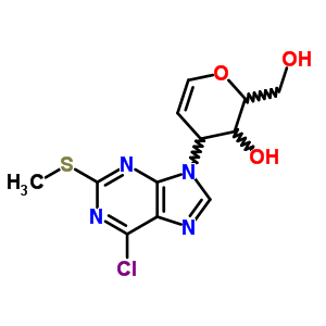 4-(6-Chloro-2-methylsulfanyl-purin-9-yl)-2-(hydroxymethyl)-3,4-dihydro-2h-pyran-3-ol Structure,30624-97-6Structure