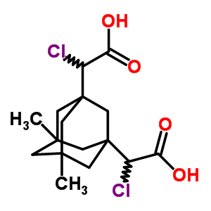 Tricyclo[3.3.1.13,7]decane-1,3-diaceticacid, a1,a3-dichloro-5,7-dimethyl- Structure,30675-03-7Structure