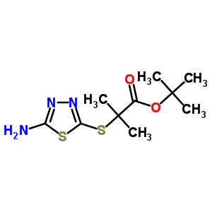 Tert-butyl 2-[(5-amino-1,3,4-thiadiazol-2-yl)thio]-2-methylpropanoate Structure,307352-75-6Structure