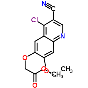 2-[(4-Chloro-3-cyano-7-methoxy-6-quinolinyl)oxy]-acetic acid ethyl ester Structure,307353-96-4Structure