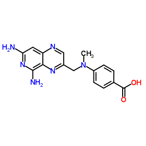 Benzoic acid,4-[[(5,7-diaminopyrido[3,4-b]pyrazin-3-yl)methyl]methylamino]- Structure,30768-54-8Structure