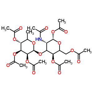 2-乙酰氨基-2-脱氧-3-O-(alpha-L-吡喃岩藻糖基)-D-吡喃葡萄糖五乙酸酯结构式_309263-13-6结构式