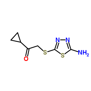 2-(5-Amino-[1,3,4]thiadiazol-2-ylsulfanyl)-1-cyclopropyl-ethanone Structure,309283-44-1Structure