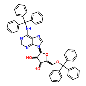 n-(三苯基甲基)-5-o-(三苯基甲基)-腺苷酸结构式_31085-55-9结构式