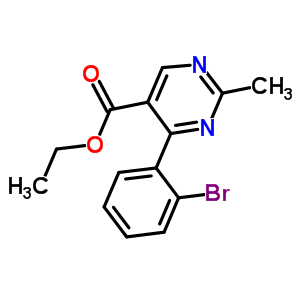 Ethyl -2-methyl -4-(2-bromophenyl )-pyrimidine-5-carboxylate Structure,311340-73-5Structure