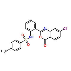 Benzenesulfonamide,n-[2-(7-chloro-4-oxo-4h-3,1-benzoxazin-2-yl)phenyl]-4-methyl- Structure,31199-40-3Structure