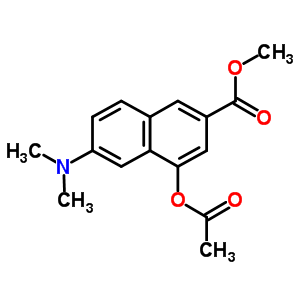 4-(乙酰基氧基)-6-(二甲基氨基)-2-萘羧酸甲酯结构式_31206-80-1结构式