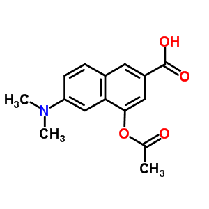 4-(Acetyloxy)-6-(dimethylamino)-2-naphthalenecarboxylic acid Structure,31222-35-2Structure