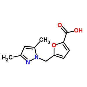 5-(3,5-二甲基-吡唑-1-甲基)-呋喃-2-羧酸结构式_312310-14-8结构式