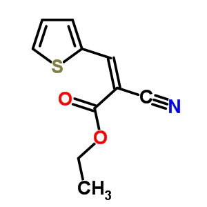 2-氰基-3-(2-噻吩)丙烯酸乙酯结构式_31330-51-5结构式