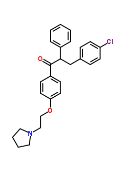 B-(p-chlorophenyl )-a-phenyl -4’-[2-(1-pyrrolidinyl )ethoxy]propiophenone Structure,31349-74-3Structure