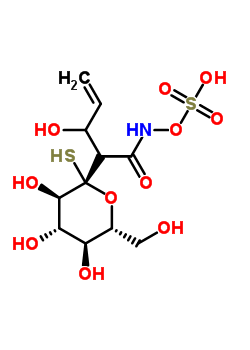 1-C-{(2R)-3-羟基-1-氧代-1-[(磺基氧基)氨基]-4-戊烯-2-基}-1-硫代-beta-D-吡喃葡萄糖结构式_31362-92-2结构式