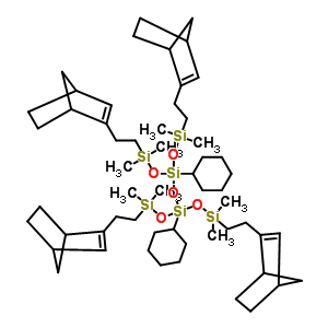 1,1,3,3-[2-(降冰片烯-5-基)乙基二甲基硅l氧基]-1,3-二环己基二硅氧烷结构式_314727-33-8结构式