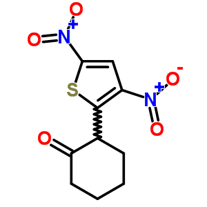 Cyclohexanone,2-(3,5-dinitro-2-thienyl)- Structure,31554-45-7Structure