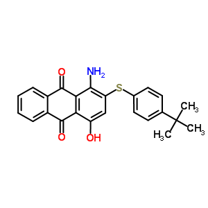 1-氨基-2-[[4-(1,1-二甲基乙基)苯基]硫代]-4-羟基-9,10-蒽二酮结构式_31571-94-5结构式