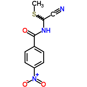 Benzamide,n-[cyano(methylthio)methyl]-4-nitro- Structure,31666-17-8Structure