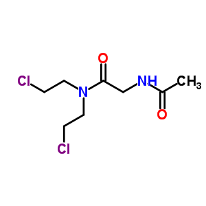 2-(乙酰基氨基)-N,N-双(2-氯乙基)-乙酰胺结构式_3183-24-2结构式