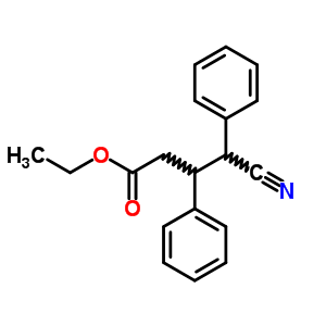 Benzenebutanoic acid, g-cyano-b-phenyl-, ethyl ester Structure,31861-57-1Structure