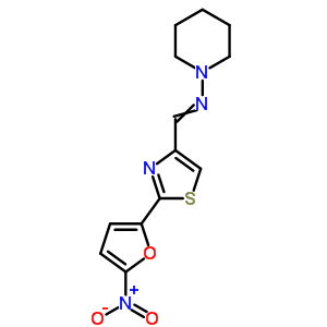 1-Piperidinamine,n-[[2-(5-nitro-2-furanyl)-4-thiazolyl]methylene]- Structure,31898-47-2Structure