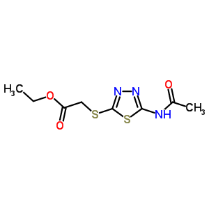 Ethyl 2-[(5-acetamido-1,3,4-thiadiazol-2-yl)sulfanyl]acetate Structure,32418-25-0Structure