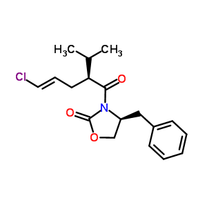 (4S)-4-苄基-3-[(2S,4E)-5-氯-2-异丙基-4-戊烯酰]-1,3-恶唑烷-2-酮结构式_324519-70-2结构式