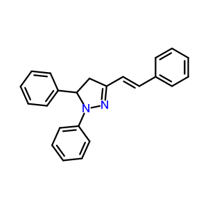 1,5-二苯基-3-(2-苯基乙烯基)-4,5-二氢-1H-吡唑结构式_325150-61-6结构式