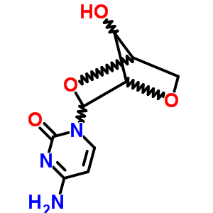 4-氨基-1-(7-羟基-3,6-二噁双环[2.2.1]庚-2-基)嘧啶-2-酮结构式_32830-01-6结构式