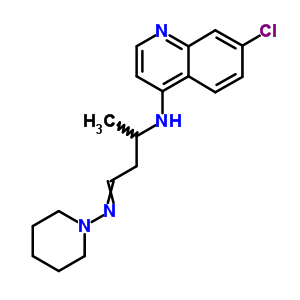 7-氯-n-[4-(1-哌啶亚氨基)丁烷-2-基]喹啉-4-胺结构式_32851-56-2结构式