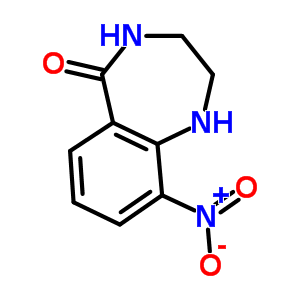 9-Nitro-1,2,3,4-tetrahydro-5h-1,4-benzodiazepin-5-one Structure,328546-65-2Structure