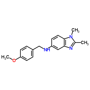 (1,2-Dimethyl-1H-benzoimidazol-5-yl)-(4-methoxy-benzyl)-amine Structure,328559-09-7Structure