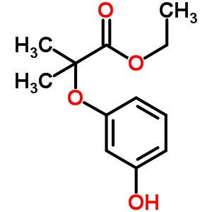 Ethyl 2-(3-hydroxyphenoxy)-2-methylpropanoate Structure,328919-24-0Structure