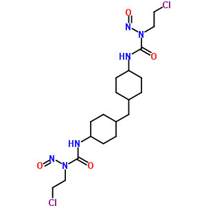 1-(2-氯乙基)-3-[4-[[4-[(2-氯乙基-亚硝基-氨基甲酰)氨基]环己基]甲基]环己基]-1-亚硝基-脲结构式_33024-35-0结构式