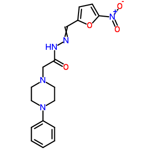 5-Nitro-2-furaldehyde (4-phenyl-1-piperazinylacetyl)hydrazone Structure,33165-35-4Structure