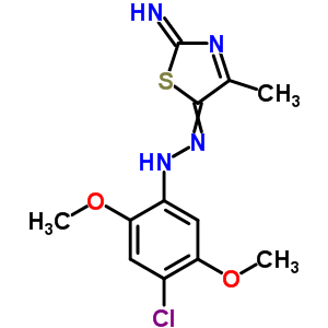 4-Chloro-n-[(2-imino-4-methyl-1,3-thiazol-5-ylidene)amino]-2,5-dimethoxy-aniline Structure,33175-13-2Structure