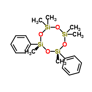 Cyclotetrasiloxane,2,2,4,4,6,8-hexamethyl-6,8-diphenyl-,cis- Structure,33204-75-0Structure