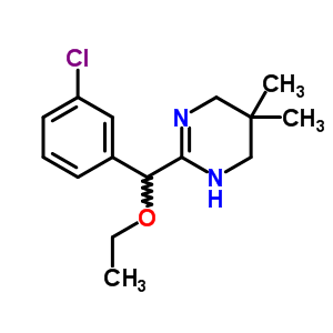 3,4,5,6-Tetrahydro-2-(3-chloro-a-ethoxybenzyl)-5,5-dimethylpyrimidine Structure,33210-42-3Structure