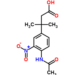 3-(4-乙酰氨基-3-硝基-苯基)-3-甲基-丁酸结构式_33214-73-2结构式