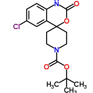 6-Chloro-1,2-dihydro-2-oxospiro[4h-3,1-benzoxazine-4,4’-piperidine]-1’-carboxylic acid 1,1-dimethyl ethyl ester Structure,332187-61-8Structure