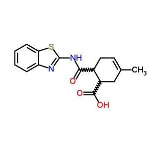 6-(Benzothiazol-2-ylcarbamoyl)-3-methyl-cyclohex-3-enecarboxylic acid Structure,332410-15-8Structure