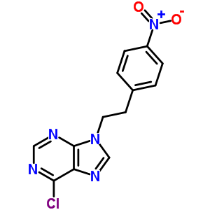 6-Chloro-9-[2-(4-nitrophenyl)ethyl]purine Structure,33265-58-6Structure