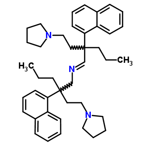 2-萘-1-基-N-[2-萘-1-基-2-(2-吡咯烷-1-基乙基)戊基]-2-(2-吡咯烷-1-基乙基)戊烷-1-亚胺结构式_33310-54-2结构式