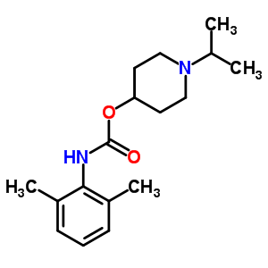 2,6-Dimethylcarbanilic acid 1-isopropyl-4-piperidinyl ester Structure,33531-36-1Structure