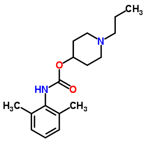 2,6-Dimethylcarbanilic acid 1-propyl-4-piperidinyl ester Structure,33531-37-2Structure