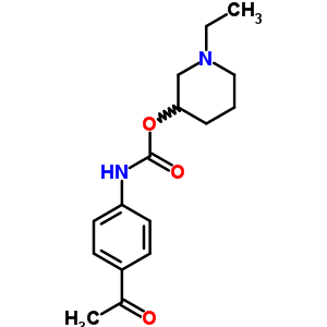 N-(p-acetylphenyl)carbamic acid 1-ethyl-3-piperidinyl ester Structure,33531-50-9Structure