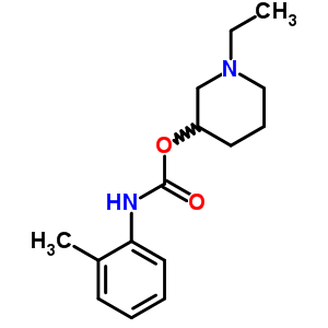 2-Methylphenylcarbamic acid 1-ethyl-3-piperidyl ester Structure,33531-59-8Structure