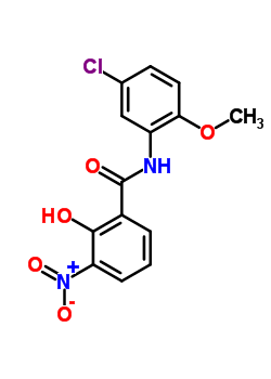 Benzamide, n-(5-chloro-2-methoxyphenyl)-2-hydroxy-3-nitro- Structure,33581-05-4Structure