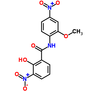 Benzamide, 2-hydroxy-n-(2-methoxy-4-nitrophenyl)-3-nitro- Structure,33581-06-5Structure