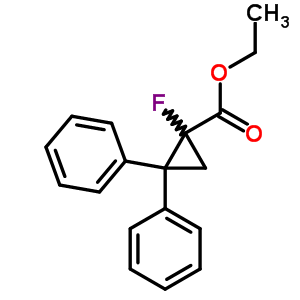 Ethyl 1-fluoro-2,2-diphenyl-cyclopropane-1-carboxylate Structure,33666-37-4Structure